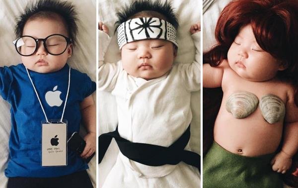 Esta mamá convierte la siesta de su bebé en un divertido show de disfraces