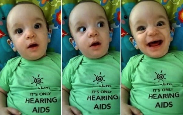 El emocionante video de un bebé que escucha a su mamá por primera vez
