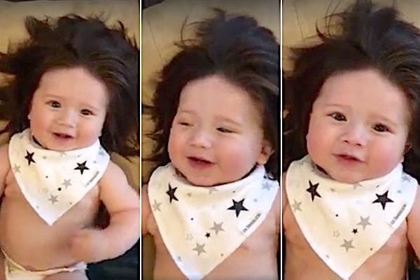 El video de este bebé de 7 meses con un pelo increíble bate récords en Internet